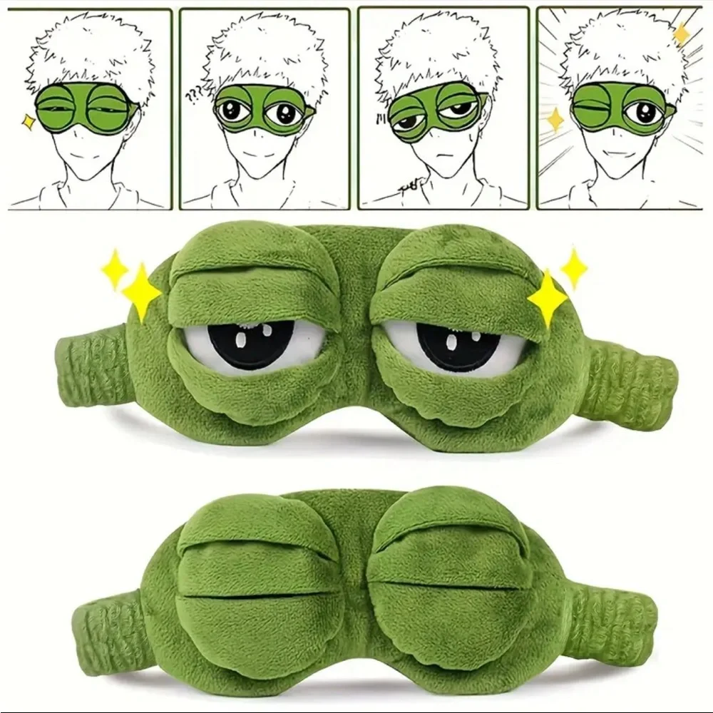 ‼️$7‼️ 🐸Cute Frog Sleep Eye Mask, Eye Protector, Lunch Break Shading Stetchable - Picture 3 of 10